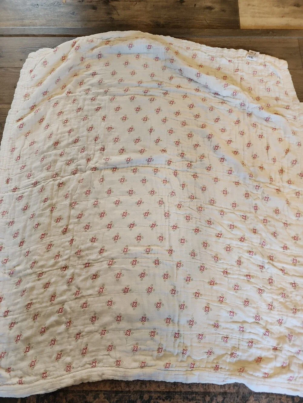 Aden Anais Dream Blanket Cotton Medallion Quilted White Pink & Teal Baby Mandala